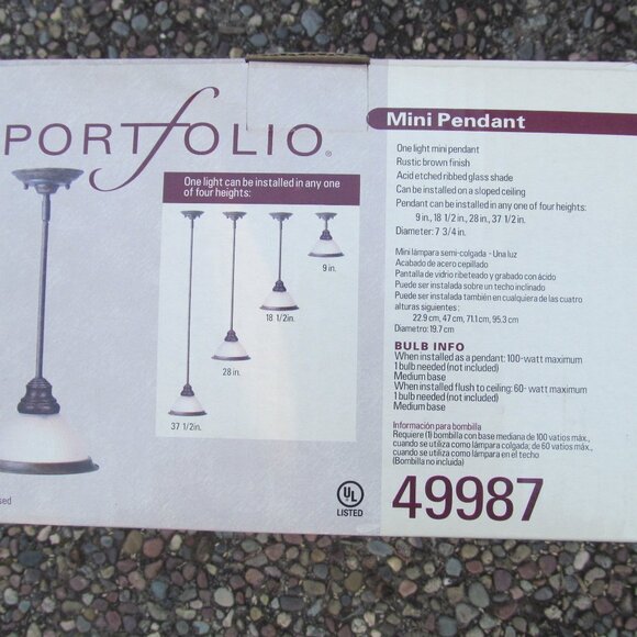 Portfolio Mini Pendant Lights Lot of 2 - Picture 4 of 5